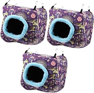 FRCOLOR 3 Peças Ninho De Hamster Cama De Furão Local De Descanso De Cobaia Casa De Coelho Cama De Rato Cama De Descanso Quente Cama De Descanso Para Animais De Estimação Casa De Hamster