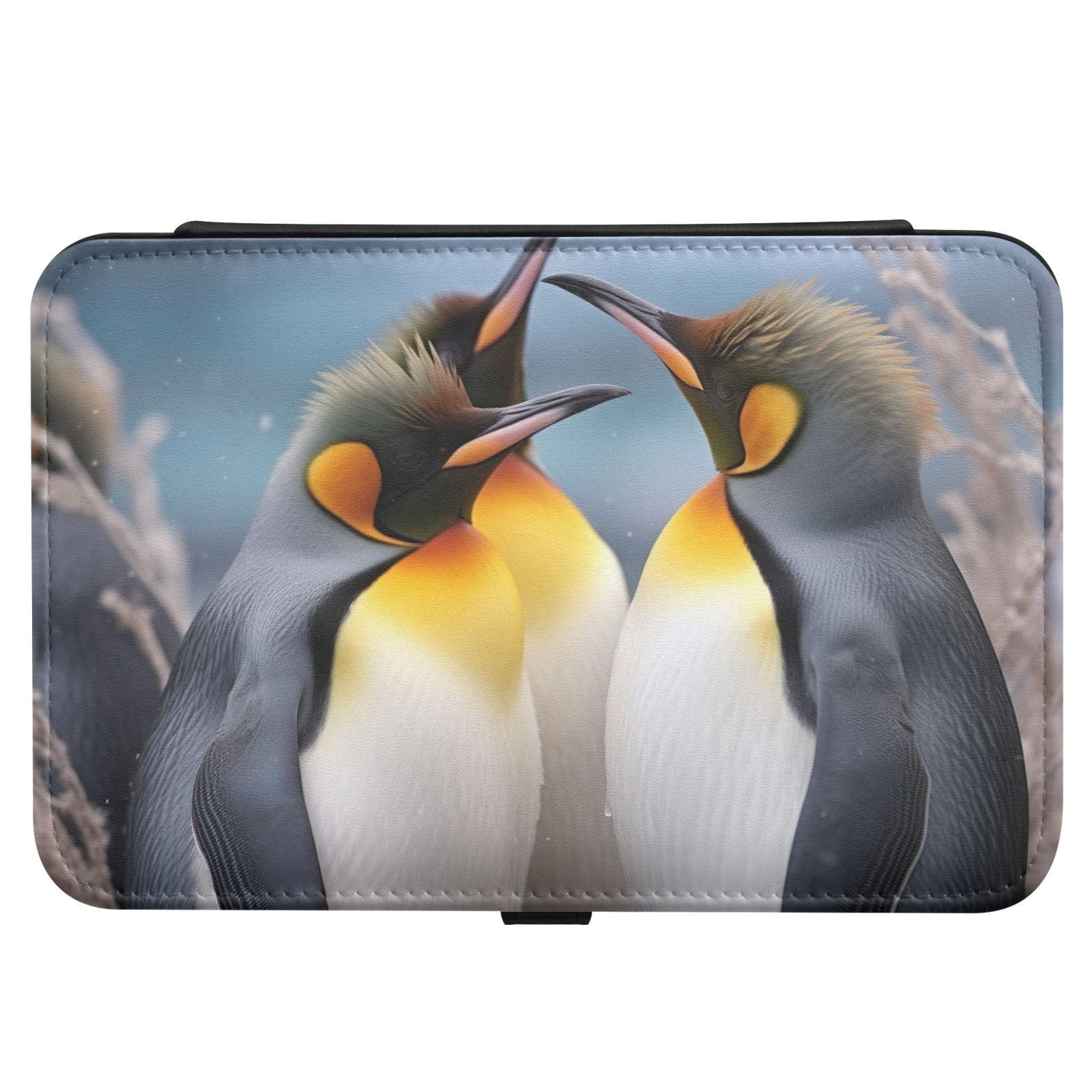 Haskirky Penguins Jewelry Box Portable PU Leather Travel Jewelry Organize for Women Jewelry Storage Display Holder for Ring, Necklace, Earring