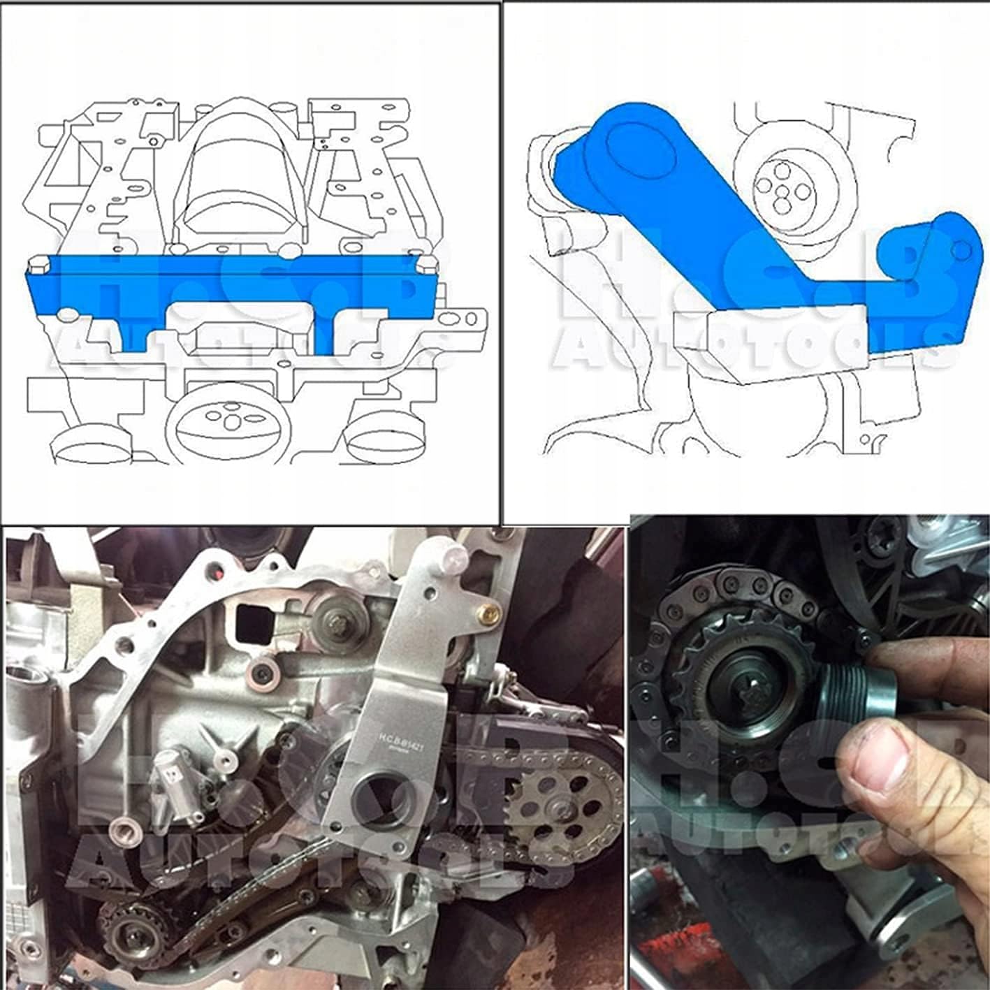 AMD TOOLS Strumento di regolazione per catena di distribuzione e albero a camme per BMW N47 N57