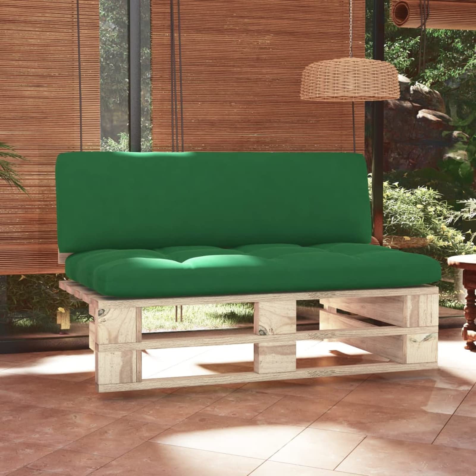Sofá Central de palets para jardín Madera Pino impregnada, Sofás para Patio, Sofa Exterior Jardin, Sofa Terraza, Muebles De Jardin Exterior3066534