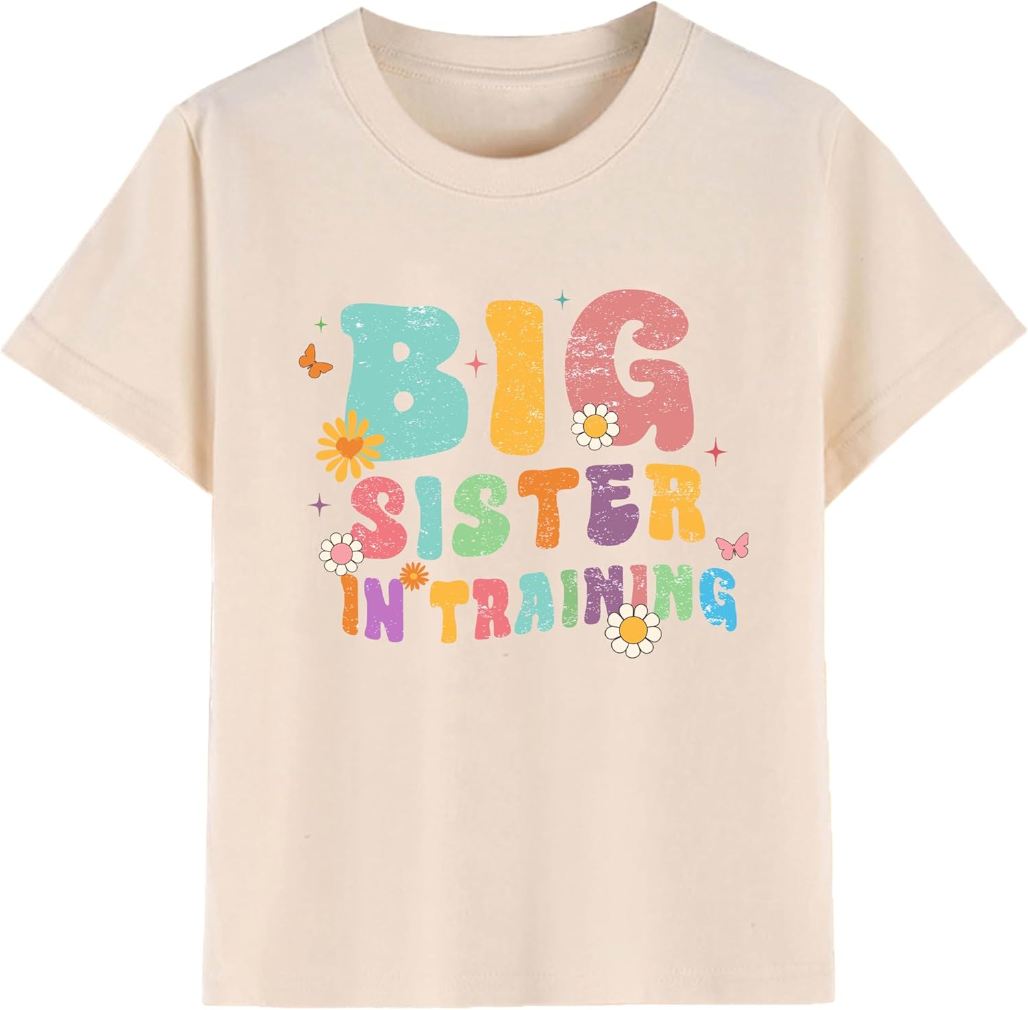 Toddler Girl Big Sister Shirt Bigger Biggest Sister Tshirts Cotton Short Sleeve Tees 2-10 Years