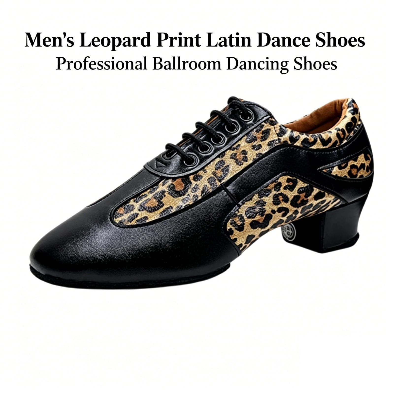Hixingo Chaussures de Danse Grand Confort Femme Talon 3.5 CM, Chaussures de Danse Latine Femme Bout Fermé pour Salsa Bachata, Jazz, Latin, Standard, Rumba, Cha Cha
