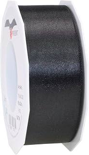 Prasent C.E. Pattberg Rollo de Cinta de Doble Cara Satinado (40 mm, 25 m, Color Negro