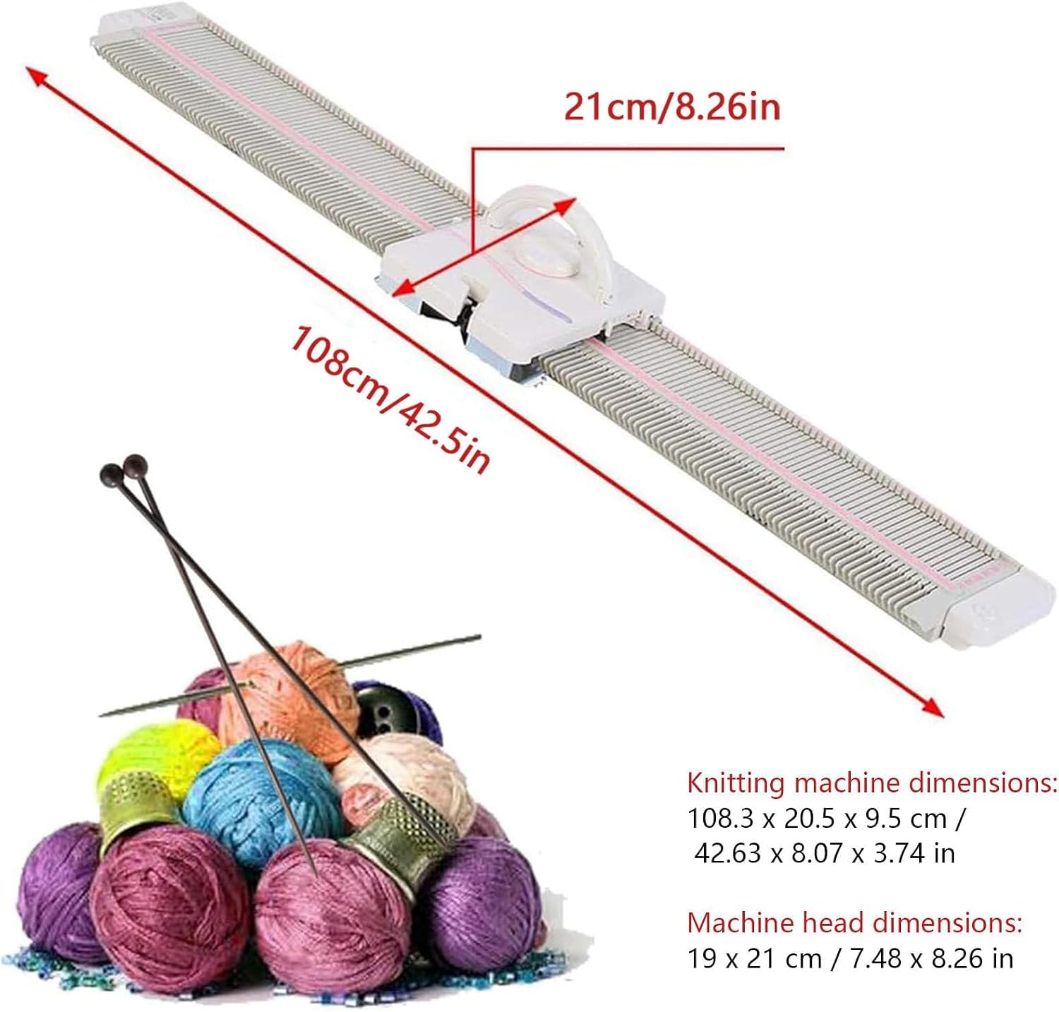 Calibro medio da 6,5 mm, 150 ferri da maglia, portatili e silenziosi, per lavori domestici