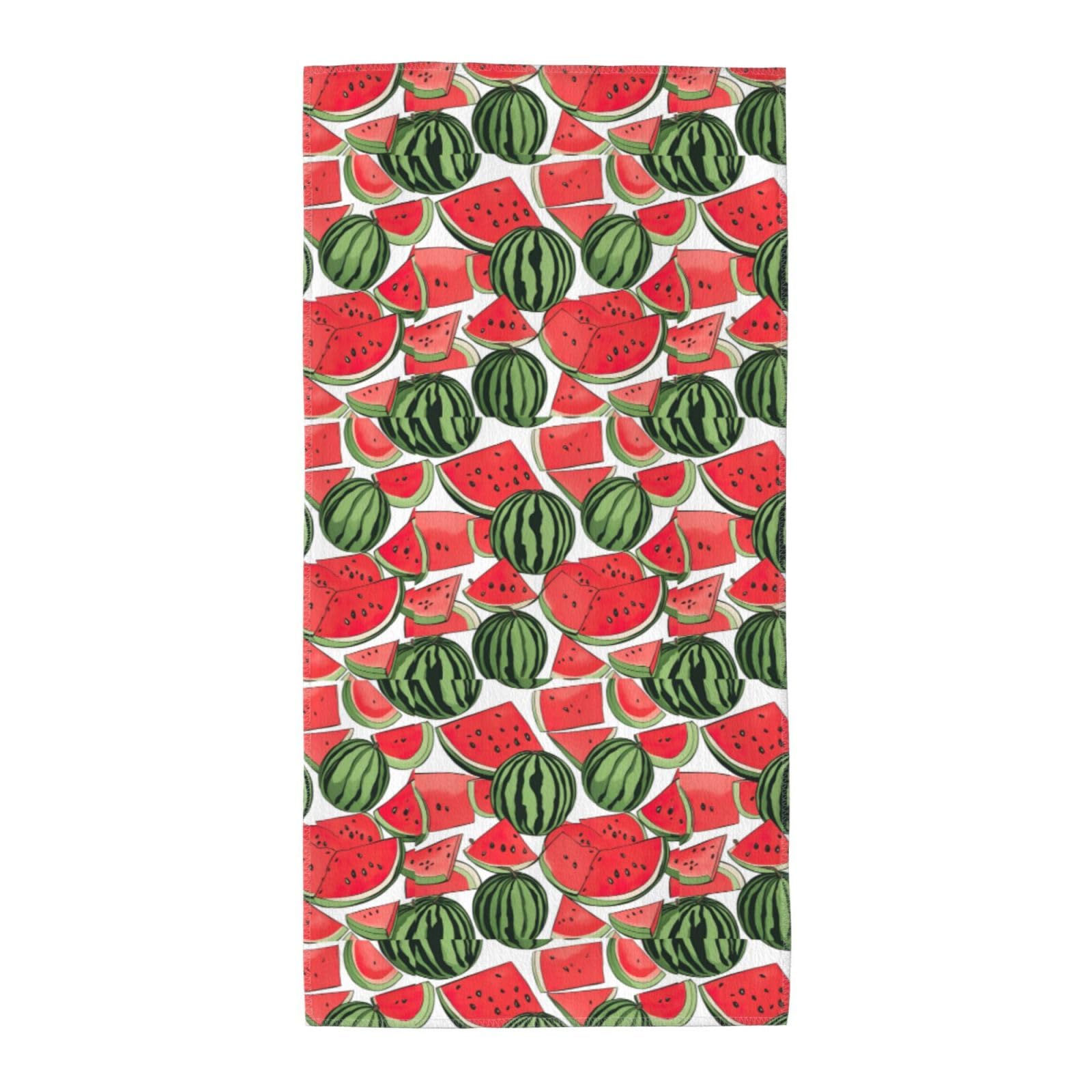 DIEzig Red Watermelon Fashion Printed Long Bath Towel For Pool Side Seaside Holiday