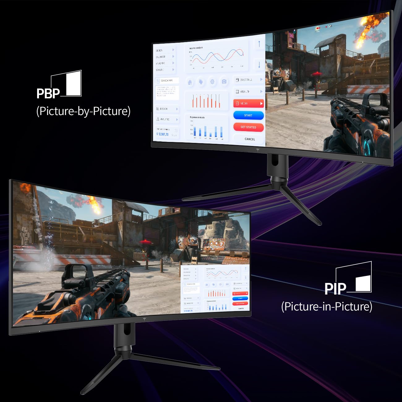 Amazon.co.jp: KTC 34インチウルトラワイドモニター、165Hz WQHD