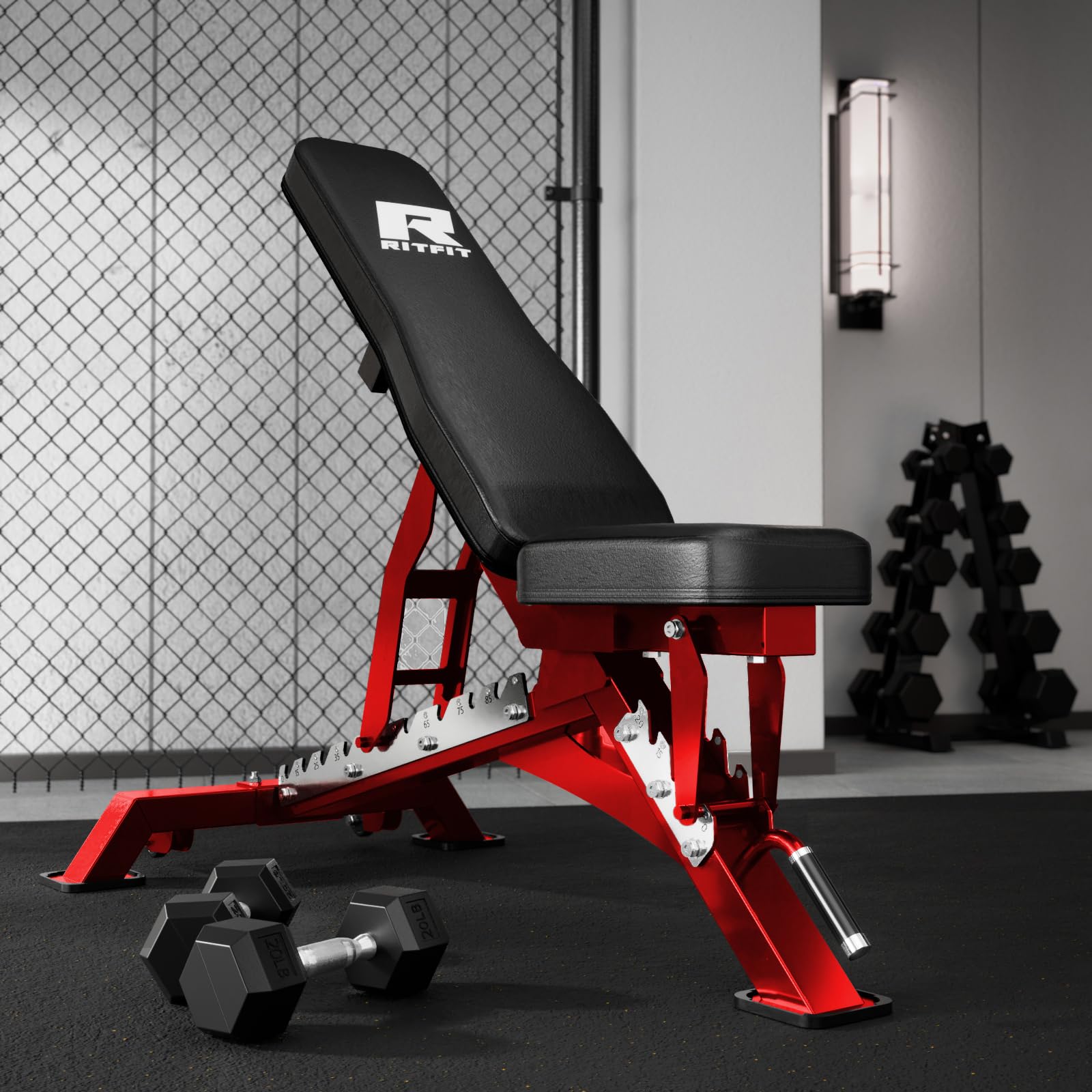 Adjustable Weight Bench, Incline Decline Flat, 1300LB Capacity | Full Body Workout Bench for Home Gym Strength Training, 10 Backrest Positions, 3 Seat Angles, Heavy Duty Steel Frame