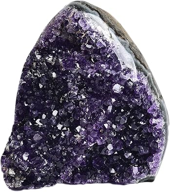 JIC Gem Class 1 Natural Deep Purple Uruguay Amethyst Crystal Clusters Upright Stone Raw Amethyst Geode Quartz Mineral Specimen