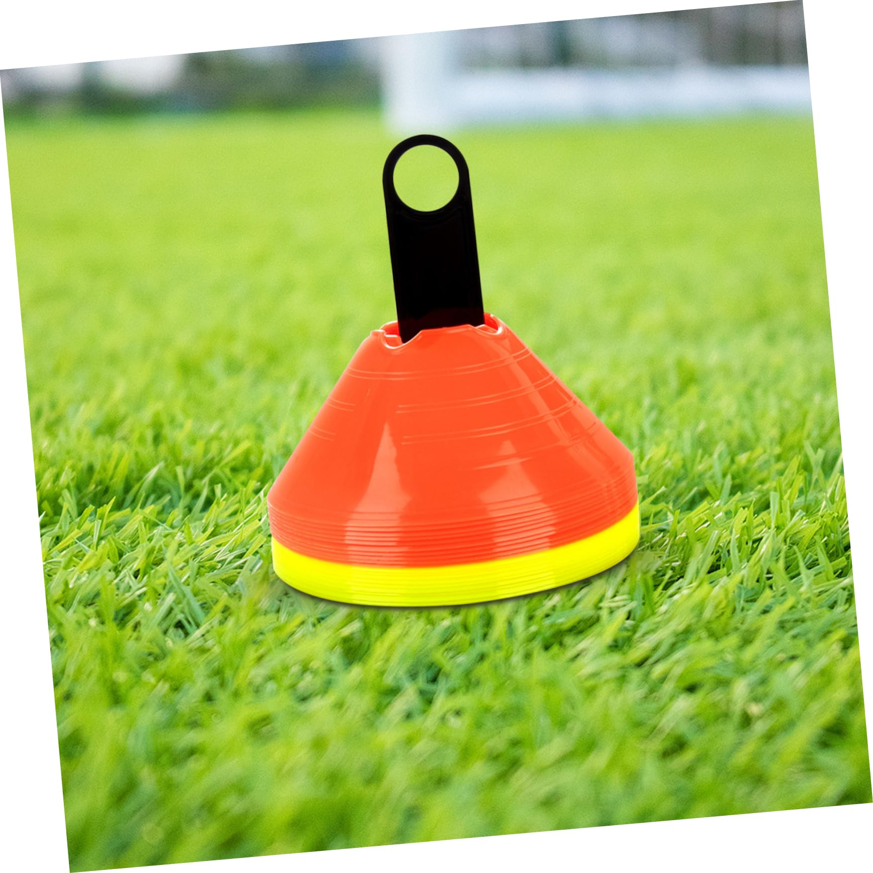 Toyvian Support de Rangement pour Plots de Marquage Football, Plateau Disque PP Noir, 8 Pièces