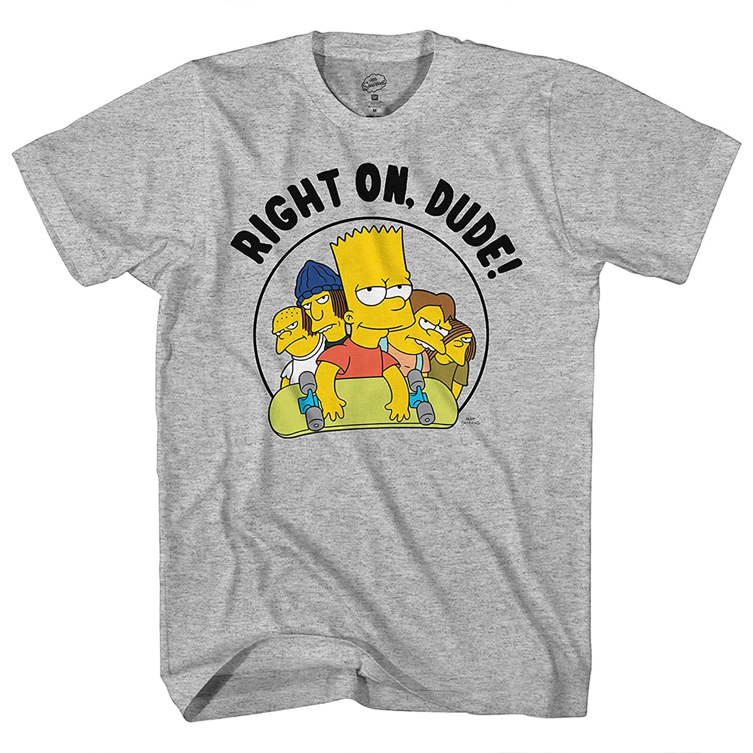The Simpsons Boys Bart Simpson Skating Shirt - Krusty The Klown, Bart and Homer Simpson Tee Graphic T-Shirt