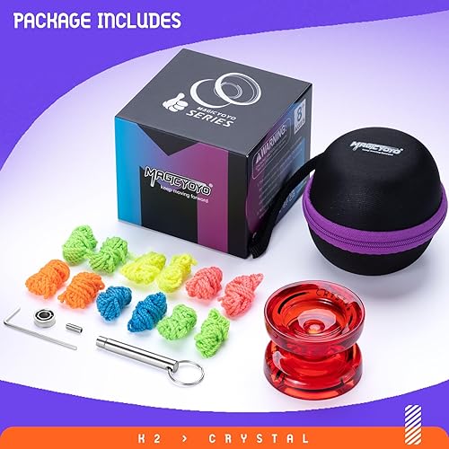 Miniatura 6 de Professional Responsive Yoyo K2 Crystal, Dual Purpose Plastic Yo yo for Kids Beginner, Replacement Unresponsive Bearing for Advanced Yo-yo Players +