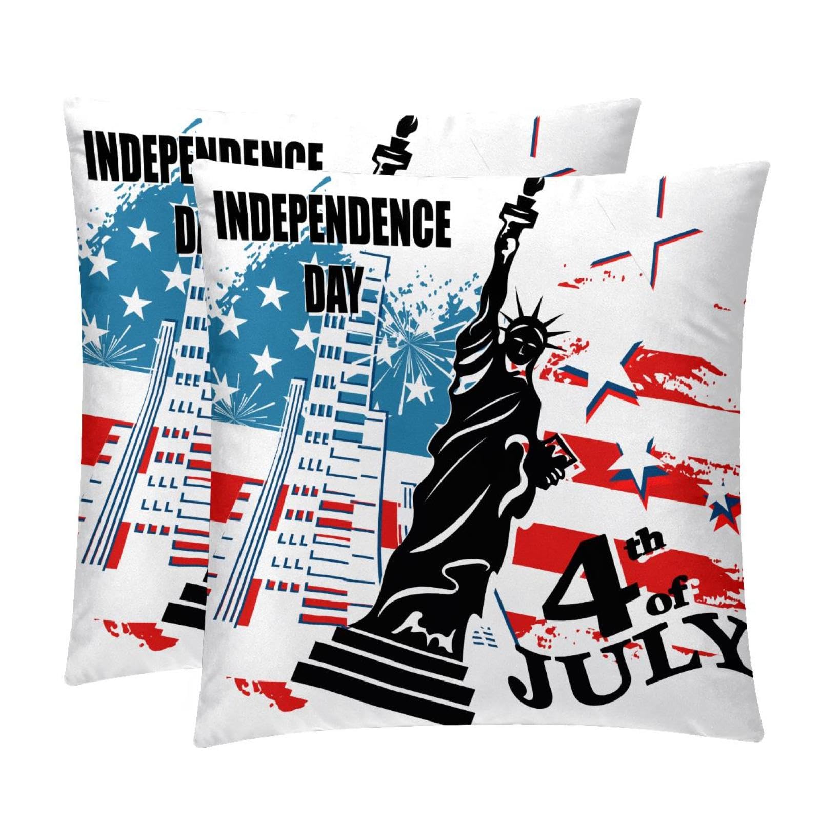 TDGKPZ American Throw Pillow Covers 2 Pack Pillowcases Soft Cozy Pillow Cases For Couch Bed Sofa 50x50cm