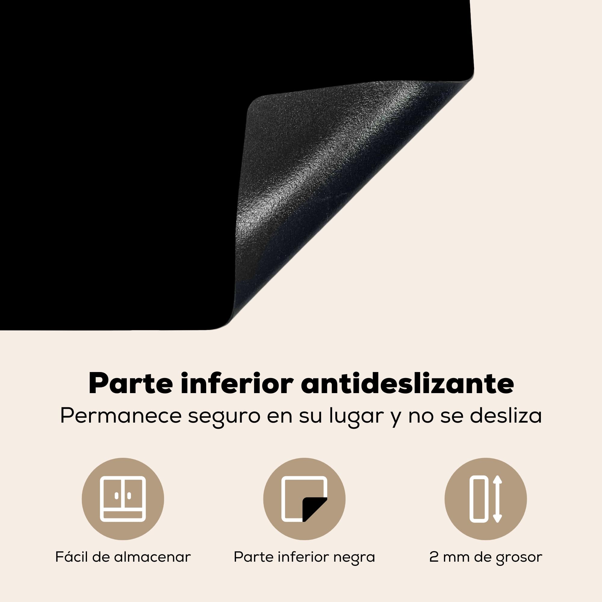 KitchenYeah© Cubre Vitrocerámica - Protector Vitroceramica Induccion 81x52 cm - Tapa Vitroceramica - Protector de Vitroceramica Negro - Patrones - Interior - Sólido - Negro - Oscuro — view 4
