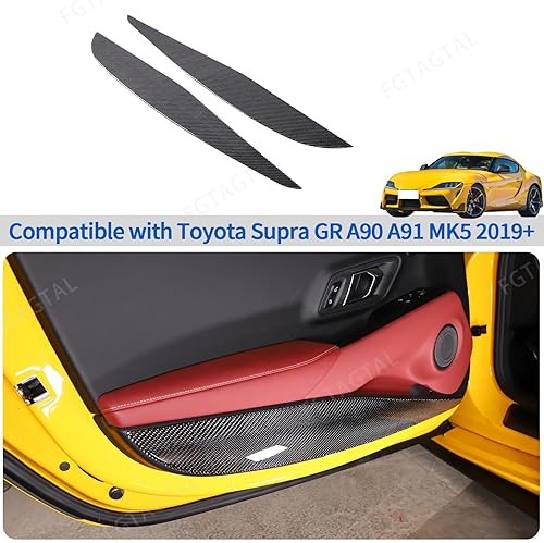Miniatura 6 de Cubierta de fibra de carbono suave para puerta de automóvil antipatadas, ajuste para Toyot Supra GR A90 A91 MK5 2019-2025, accesorios de protección