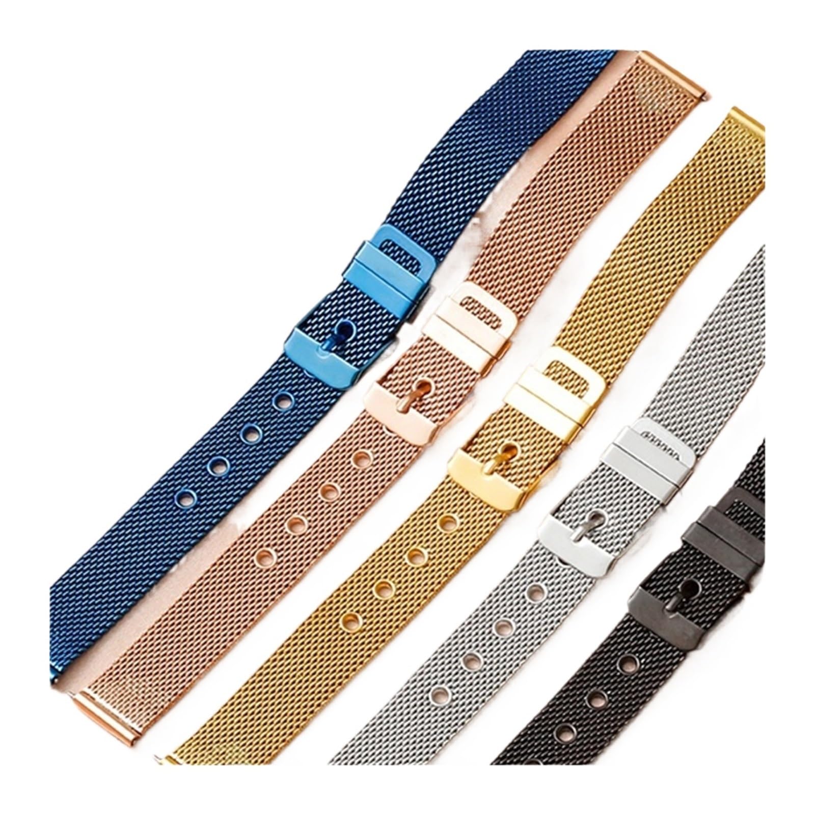 Générique NASUNJIA Bracelets De Montre À Dégagement Rapide Bracelet 10 Mm 12 14 16 18 20 22 Milanais En Acier Inoxydable