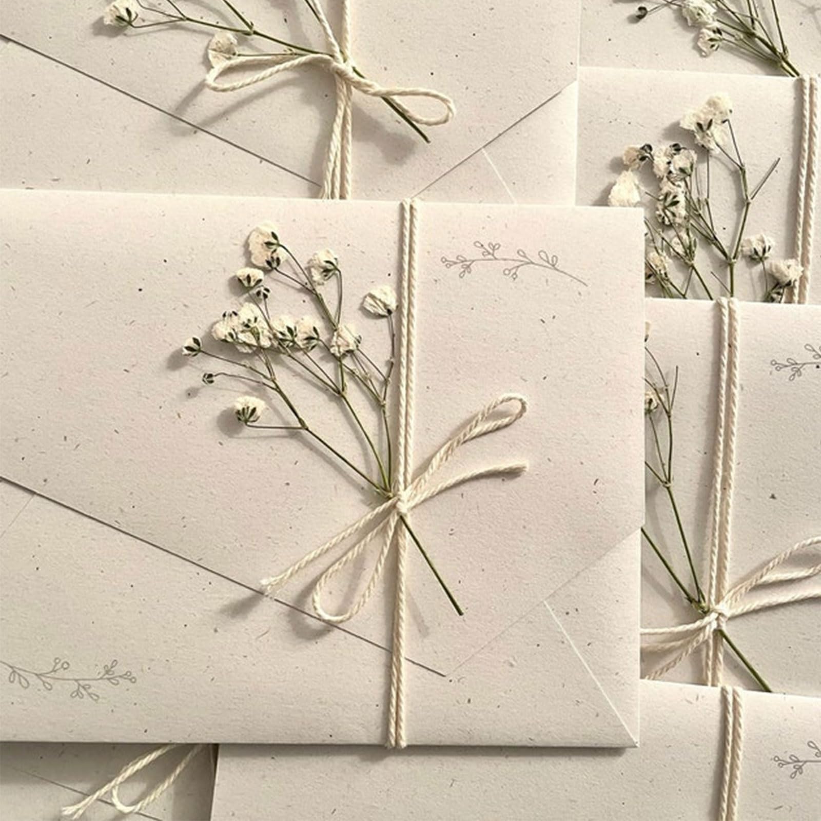 50 Fiori Secchi Gypsophila Bianchi - Fiori Pressati Naturali Per Candele, Resina, Gioielli Fai Da Te