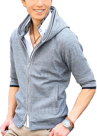 Amazon.co.jp: [MENZ-STYLE] メンズスタイル パーカー メンズ ジップ