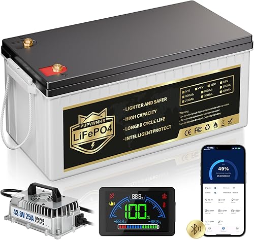 Miniatura 8 de Batería de ciclo profundo LiFePO4 de 12 V 100 Ah, batería de litio de 100 Ah BMS incorporada, batería LiFePO4 recargable de 12 V para hogar solar,