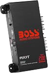 BOSS Audio R1002 Riot 200-Watt Full Range, Class A/B 2-8 Ohm Stable 2 Channel Amplifier, Black