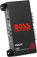BOSS R1002 2-Channel Car Amplifier - 200W Max Power, 2-8 Ohm Stable, Full Range Class A/B, Low/High Inputs, Bridgeable for Subs