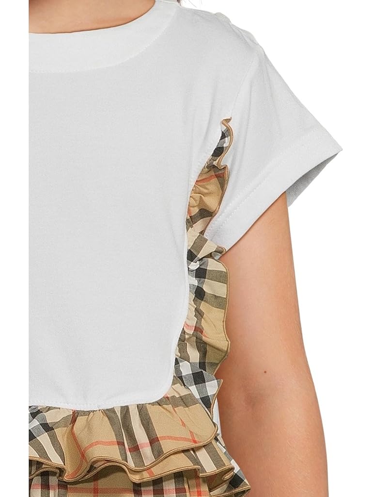 White Burberry Rhonda Frill Dress (infant)