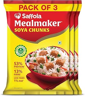 Saffola Mealmaker SOYA Chunks with Supersoft Technology, Tender & Juicy,...