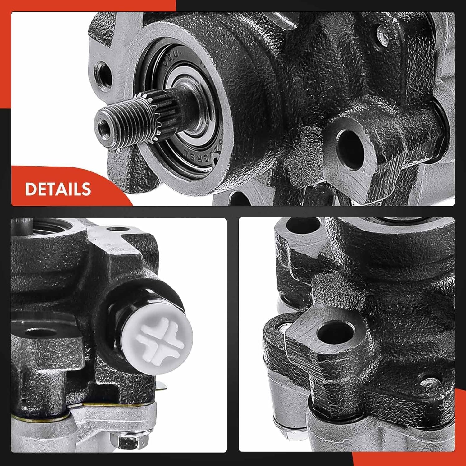 A-Premium Power Steering Pump Compatible with Toyota Tacoma 1995-2001, T100 1994-1998, 2.4L 2.7L, Replace # 5476N, 4432004020