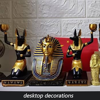 Amazon.co.jp: エジプトの装飾品、アヌビス像、室内装飾彫刻、樹脂製