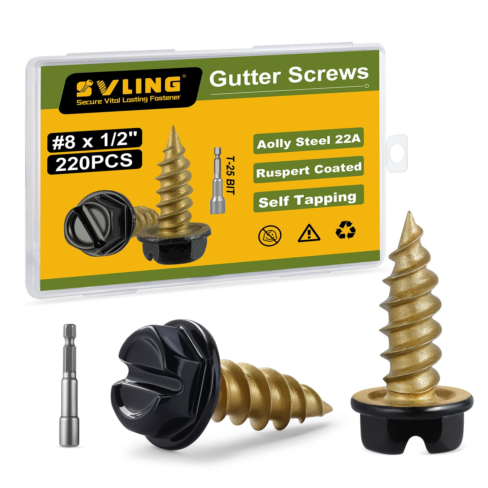 Stainless Steel Self-Tapping Screws - 110 Pack -15
