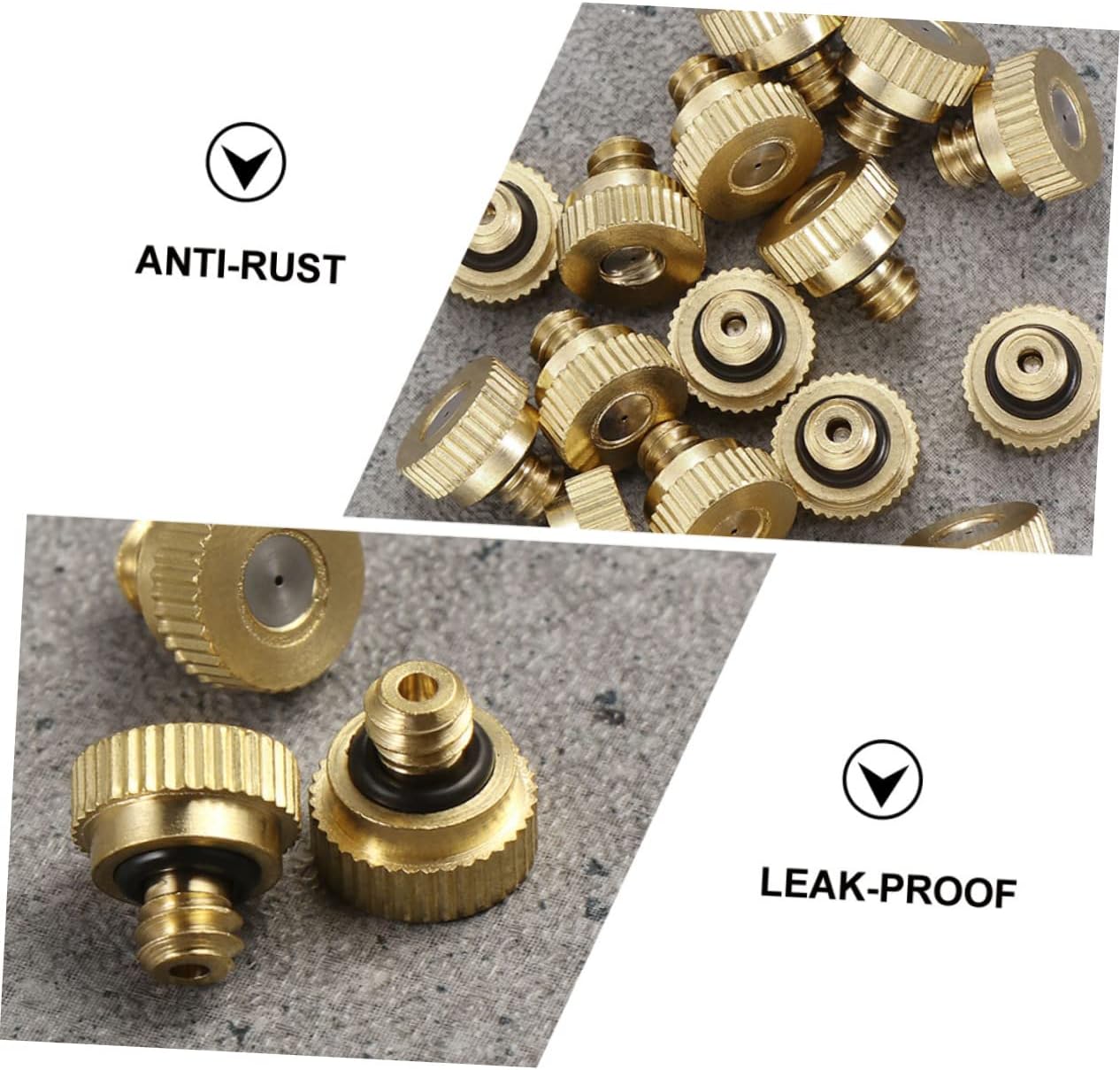 40pcs Brass Misting Nozzle Low Pressure Atomizing Sprayers for Outdoor Cooling Irrigation and Landscaping Easy to Install Leak Design