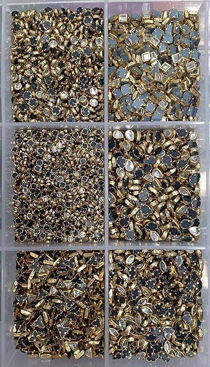 Kundan Stones Jewelry Making Silver & Metal (Combo 6) 600 Pieces (B0CRVNX5V8) Amazon Price History, Amazon Price Tracker