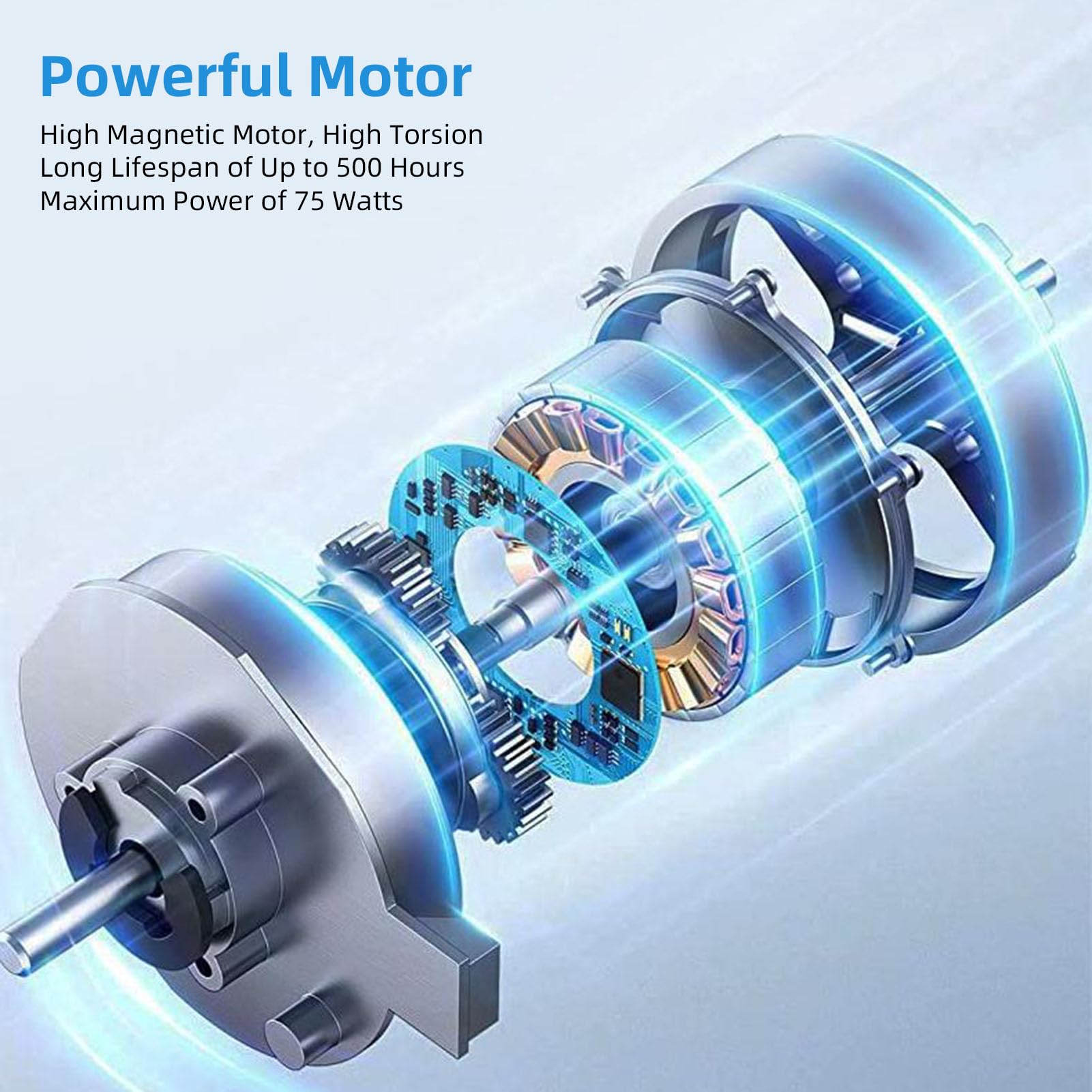 Domary Waterproof Electric Bath Scrubber Fast Charging with 9 Attachments