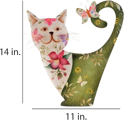 Miniatura 2 de Eangee Home Design Decoración de pared de gato negro y rojo, 12 pulgadas de largo x 1 pulgada de ancho x 13 pulgadas de alto (m7013)