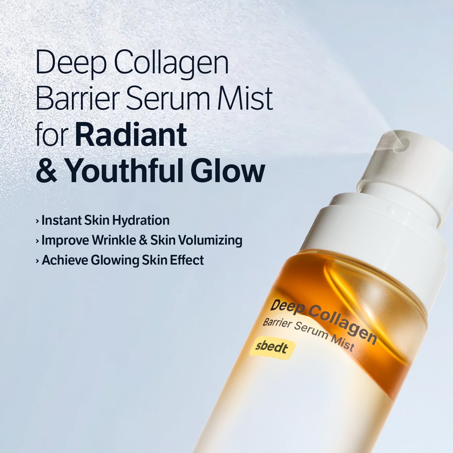 SUNGBOON EDITOR Deep Collagen Barrier Serum Mist | Hydrating Face Mist for Dry Skin | Collagen + Peptides + Vitamin C | Korean Skincare Mist, 3.38 fl oz | Valentines Day Gifts for Woman - Image 3