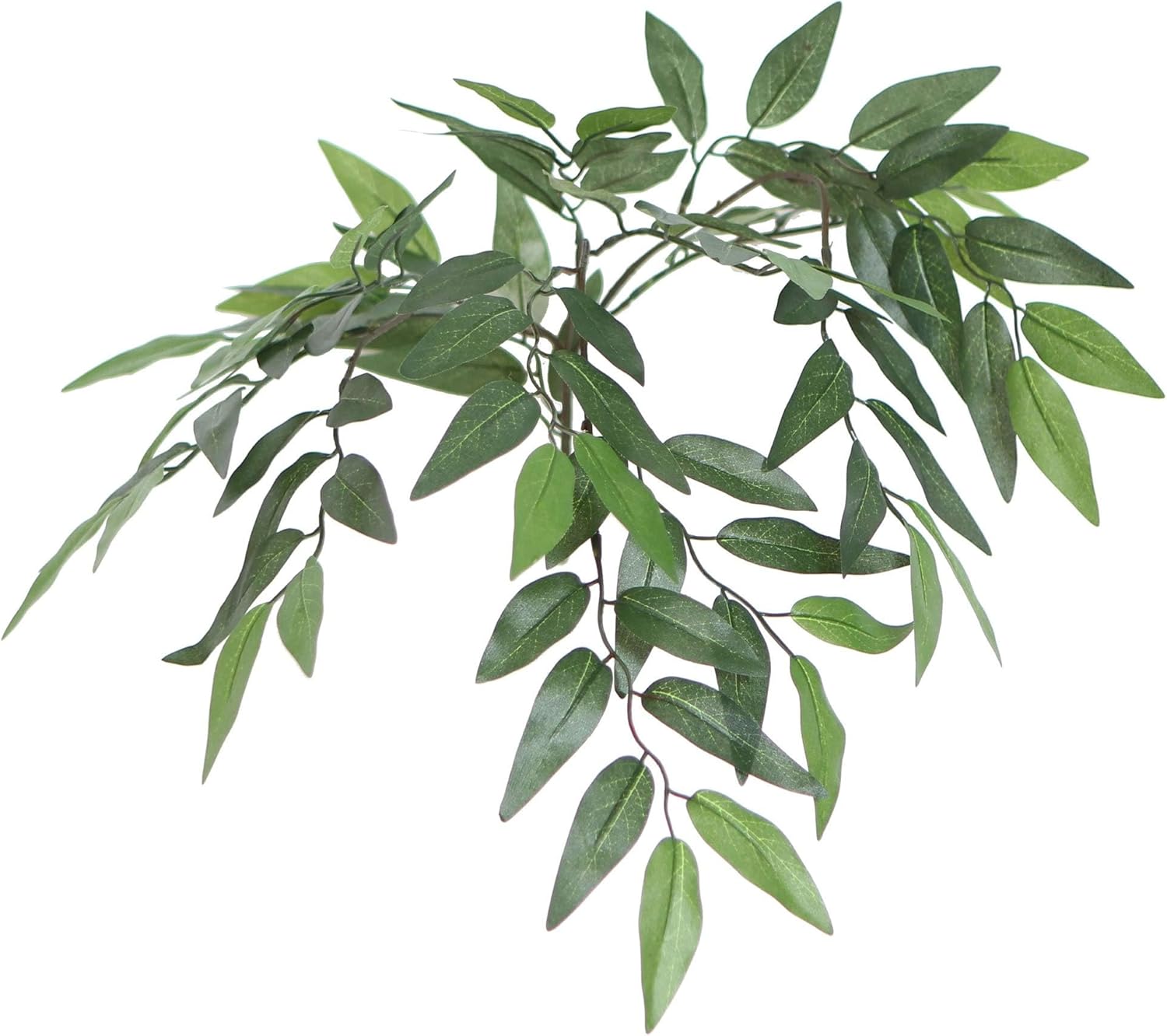 Vickerman Everyday 4' Artificial Green Smilax Bush in a Black Plastic Pot - Lifelike Home Office Decor - Faux Indoor Potted Bush
