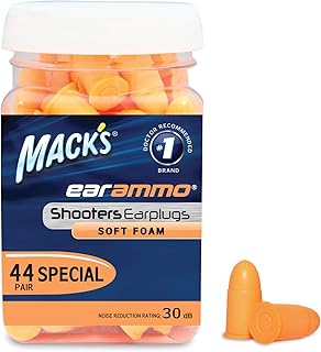 Mack's Ear Ammo Shooting Ear Plugs - Soft Foam, 44 Pair - Shooting Ear Protection for Hunting, Tactical, Target, Skeet and Trap Shooting | Made in USA - Mack's