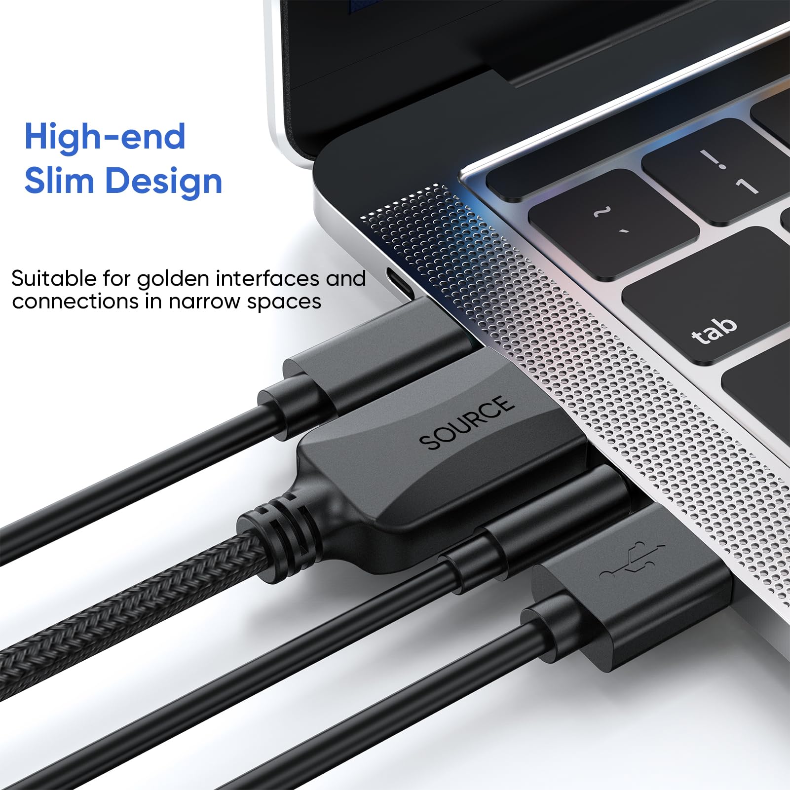 Cyrozm Cable DisplayPort a HDMI de 10 pies, DP (Puerto de visualización) a HDMI HDTV Cable de Nailon Trenzado Macho a Macho, Compatible con vídeo y Audio para DELL, HP, ASUS, etc.