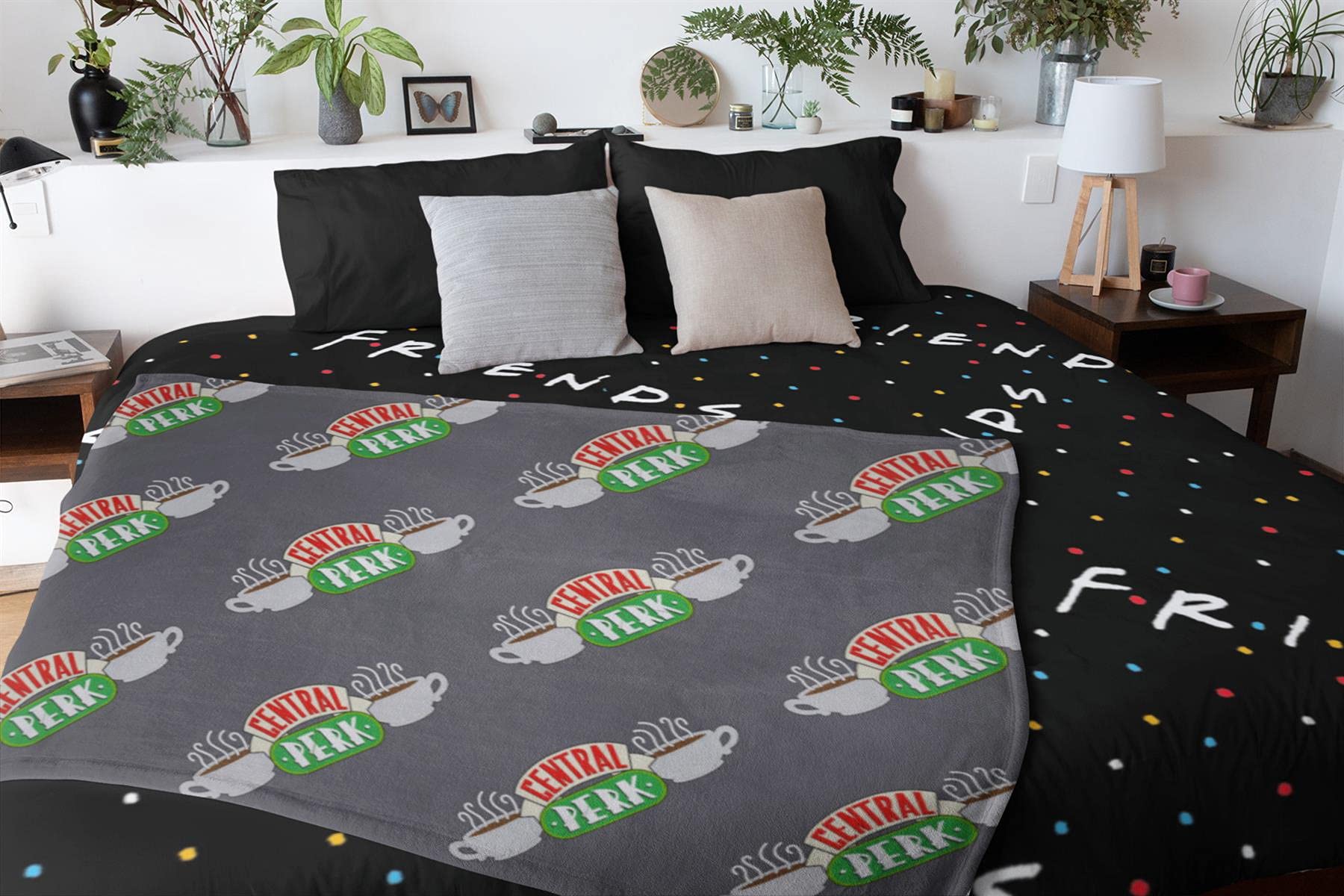 Friends TV Show Decke Friends Fleece Überwurf Decke Super Weich Gemütlich Decke für Bett Sofa 203,2 x 152,4 cm