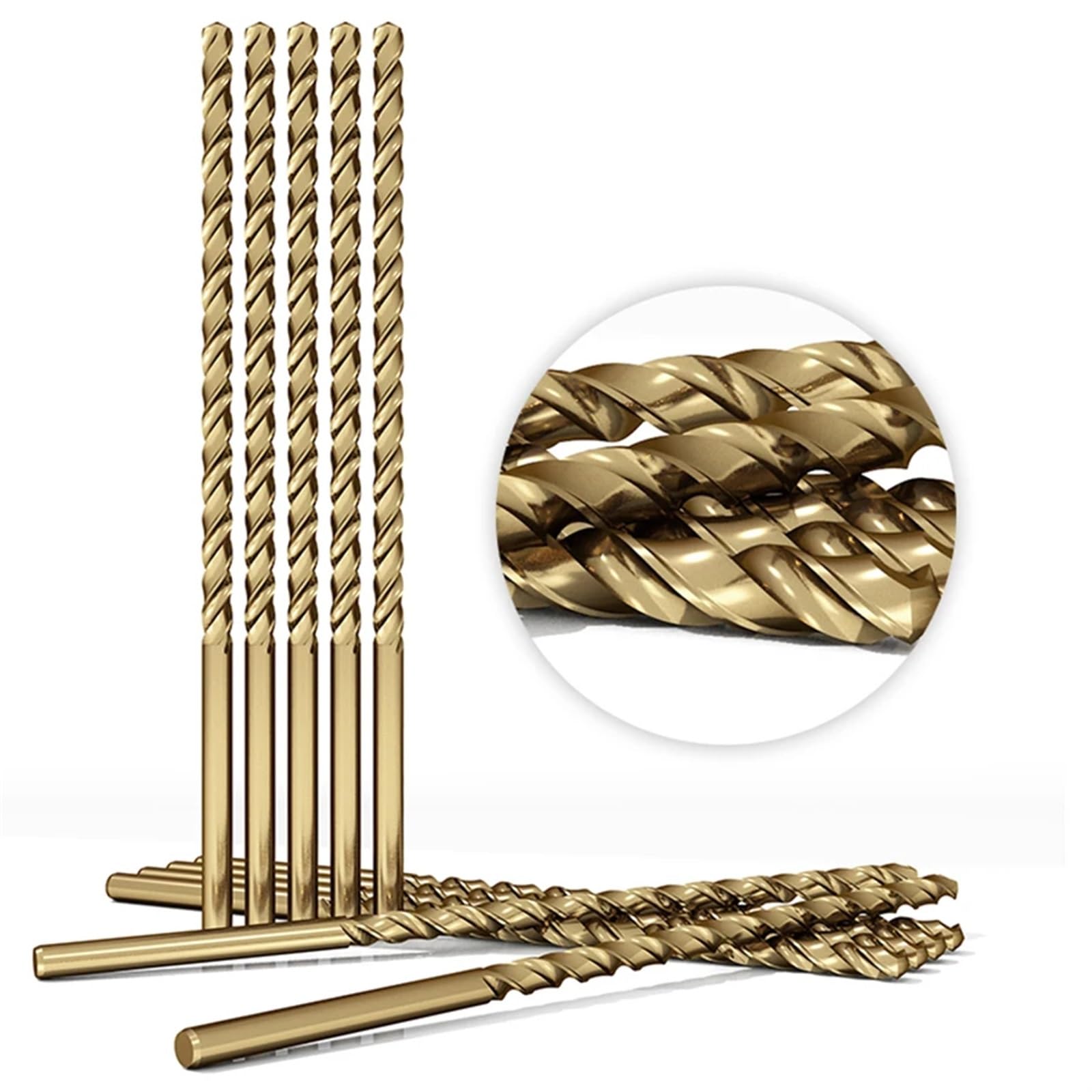 Broca helicoidal alargada M35 con contenido de cobalto de 300 mm diseñada for metal, madera, acero inoxidable, broca for agujeros profundos de 2,5 a 10 mm, herramienta de 1 pieza(4x300mm 1pcs)