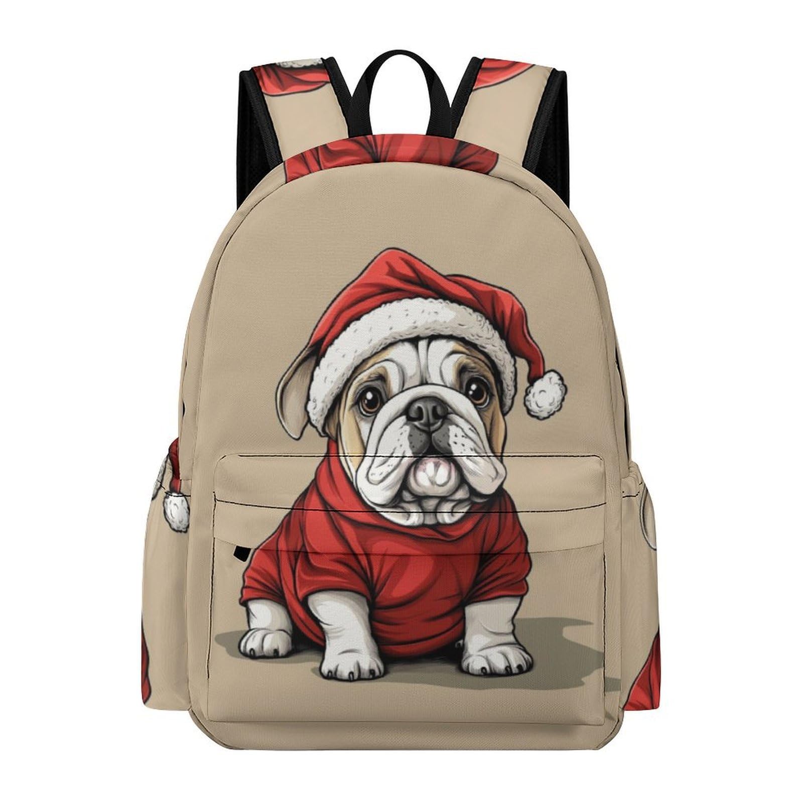 TPISLI Teens Bulldog Dog Pattern Fashion Backpack Boys Girls Year 4-8 Cool Durable Animal Puppy Daypack for Spring Outing Travel Birthday Gift, Roomy Book Bag Classroom Books — image 1
