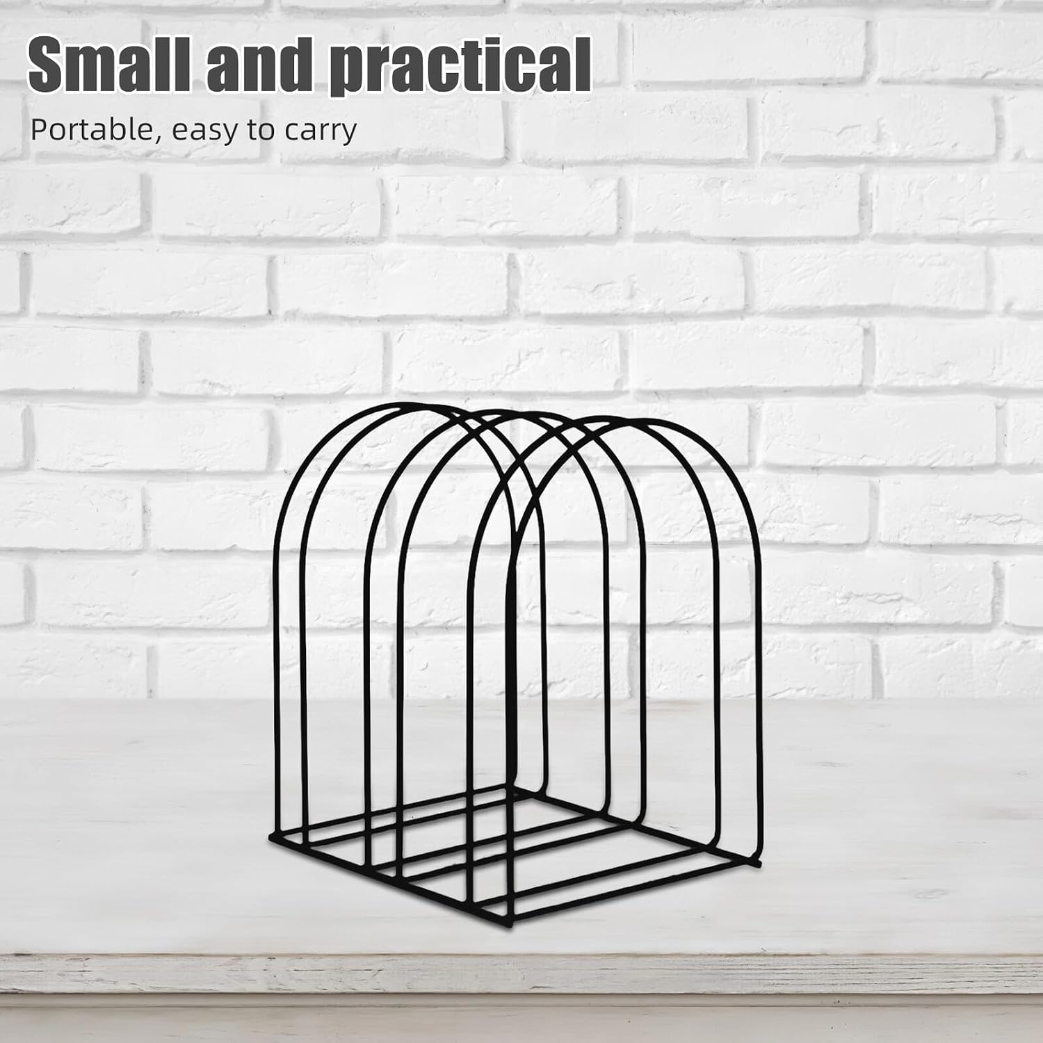 Uonlytech 2pcs Metal Wire Woolen Hat Display Stand for Desktop, Winter Beanie Organizer Rack Holder for Home, Black Iron Wire Hat Storage Rack