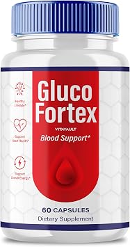 Gluco Fortex Capsules, GlucoFortex Support Supplement Pills - Maximum Strength, Gluco Fortex Health & Wellness All Natural Formula, Official GlucoFortex Health Capsules Reviews 60 Capsules
