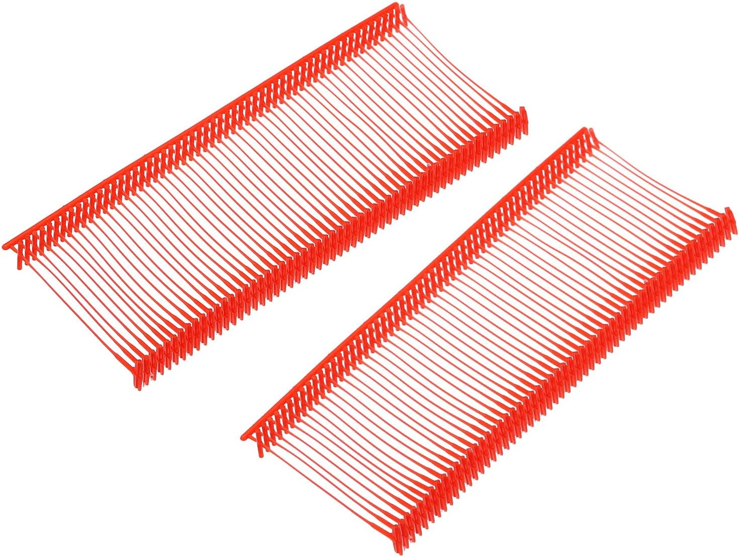 MECCANIXITY 3000pcs Standard Tagging Gun Fasteners 1.7x0.3 Inch Plastic Tags Clothing Tag Red 35mm/1.4inch Tags Barbs Attachments for All Standard Price Tag Gun