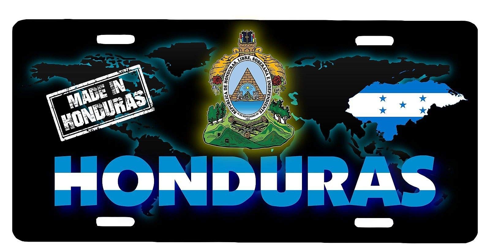 Honduras Aluminum License Plate Sign Placa 6" x 12" c