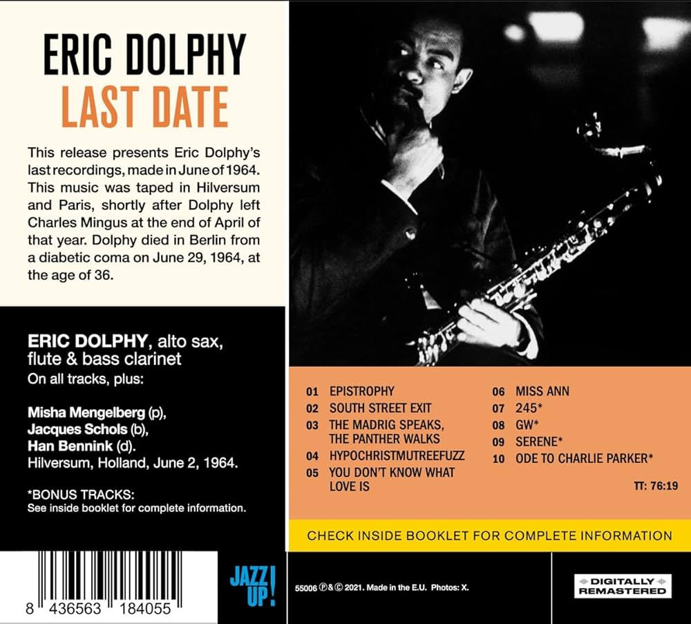 [レコード 蘭オリジナル] ERIC DOLPHY LAST DATE LP Dolphy, Eric - Last Date - Amazon.com Music