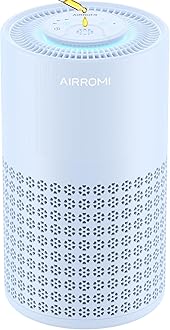 Air Purifier for Bedroom with HEPA 3-in-1 Filter, Pet Air Purifier for Home Cat Pee Smell, Covers Upto 990 Ft², Quiet 360° intake Air Cleaner for pet hair,allergies,Dust,Smoke A2001 Blue