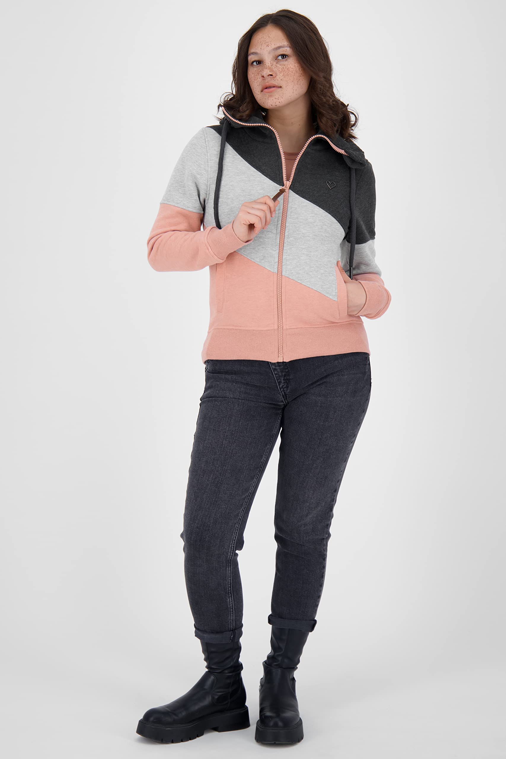 alife & kickin Bluza damska bluza rekreacyjna bluza z zamkiem błyskawicznym XS-XXL Kobiety Steffiak A Sweatjacket