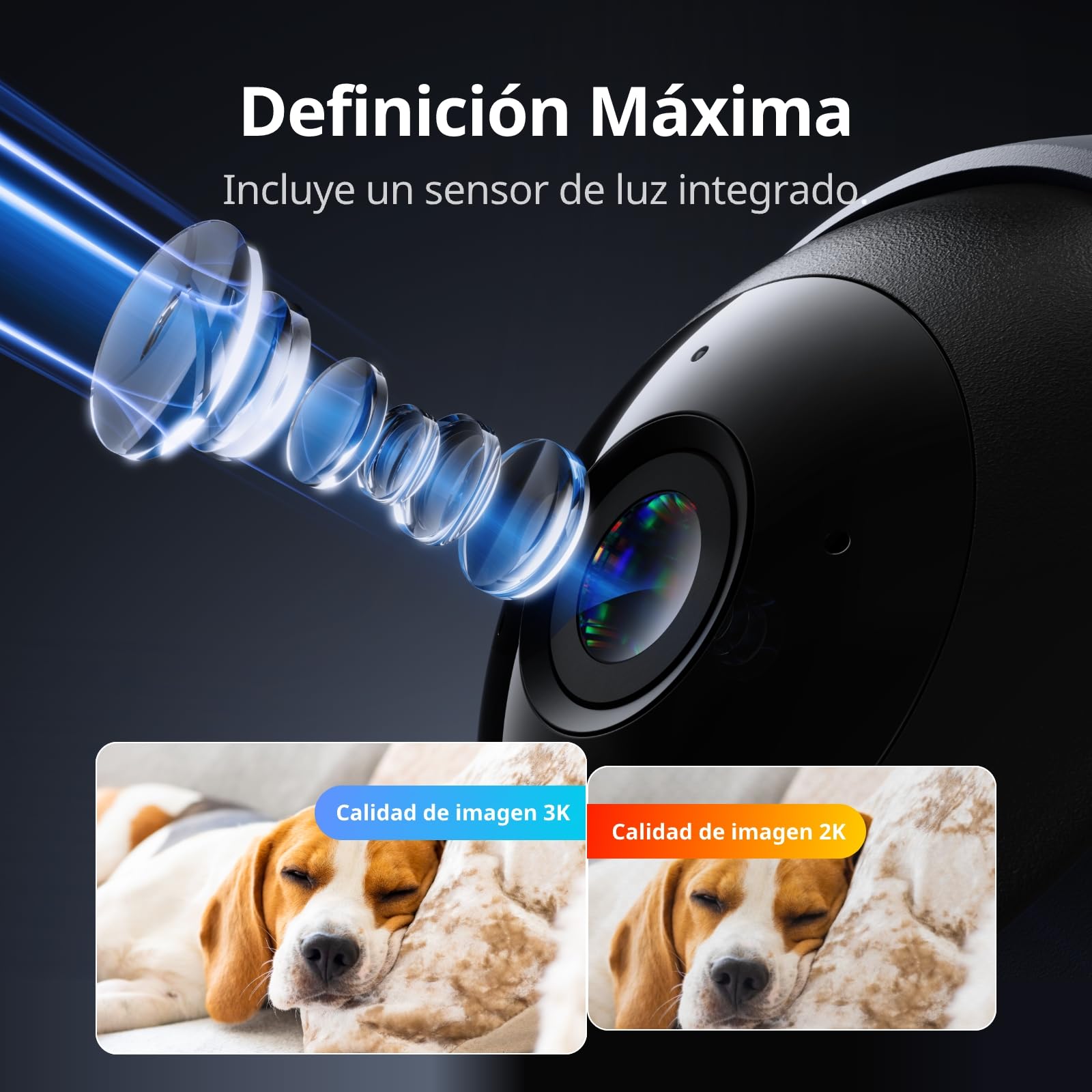 SwitchBot Cámara de seguridad para el hogar, 5 MP, Pan/Tilt Kam 3K Super HD, 2,4 GHz, WiFi para monitor de bebé/cámara de animales, seguimiento de movimiento de 360°, humano/animal AI, modo privado