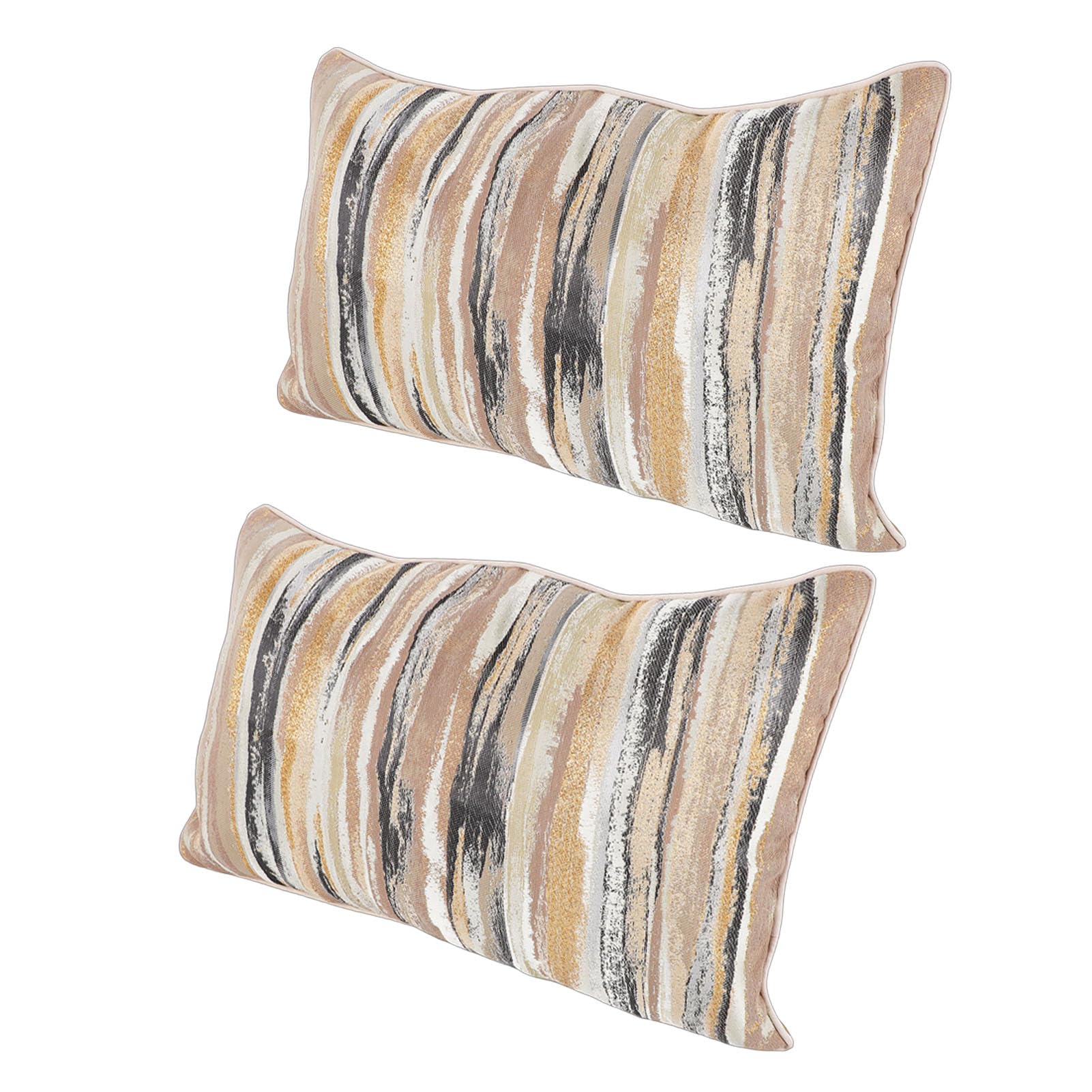 10 Federe per Cuscini, Federe Decorative, in Tessuto di Poliestere con Design Moderno in Stile Rustico in Oro, Ideali per Divano, Sedia, Letto e Decorazioni per la Casa (50,8x30,5 cm/20x12
