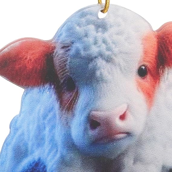 2pcs Highland Cow Pendants Acrylic Hanging Decor Ornament Highland Cows Craft Tree Hanging